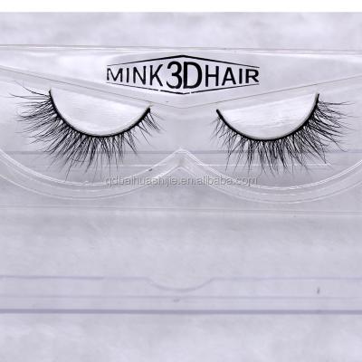 China Durable False Magnetic 3D Eyelashes With Round Eyelash Packaging for sale