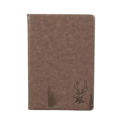 China Custom Farming Logo A5 Hardcover Deboss Logo Diary Diary Stationery Business Notepad School Leather Notebook for sale