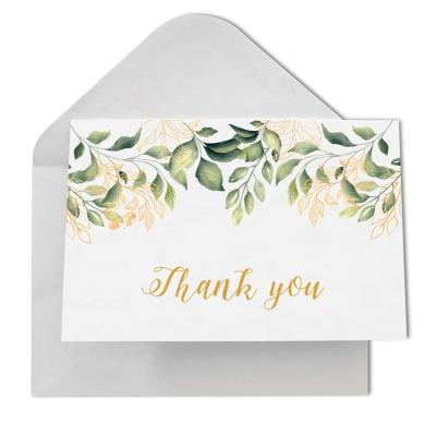 China Professional Manufacturer Custom Europe Offset Printing Thank You Cards Greeting Cards With Logo for sale