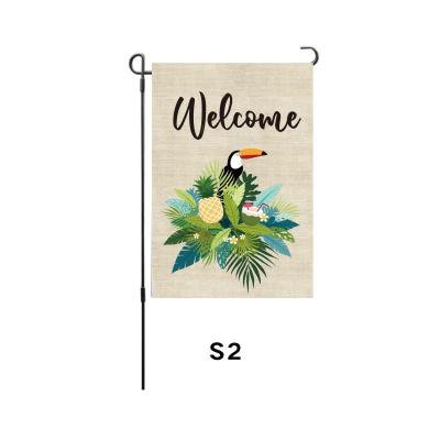 China Easy Outdoor Decorative Holidays Flag Spring Welcome Summer Banners For Outdoors for sale