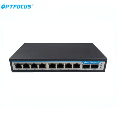 China 2Fiber + OFS-GSF2T8S 8 Ports RJ45 Fiber Optic Media Switch Fiber Optic Converter for sale