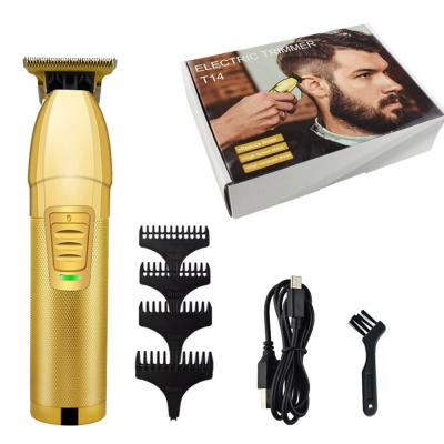 China Barber Hair Clippers Cutter Mens Razor Usb Hotel Gold Professional Rechargeable Trimmer Cordless Rechargeable Trimmer for sale