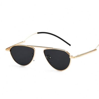 China New arrivals 2020 fashion men's sunglasses metal frame UV400 small frame sun glasses oval sun glasses retro frame women bending frame for sale