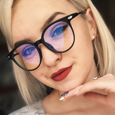 China Round 2019 Hot Selling Fashion Retro Transparent Glasses Anti Blue Rays Computer Glasses Round Shaped Anti Blue Light Glasses for sale