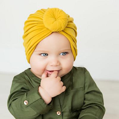 China 2021 Hot Selling Newborn Baby Headwrap Donut Baby Hats Cotton Baby Hats Image 2021 Cheap Wholesale Newborn Hats for sale