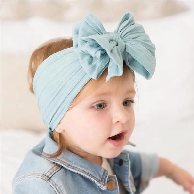 China 2021 Newest High Quality Picture Fashion Baby Gift Super Soft Infant Headband Three Layers Large Bow Baby Headband for sale