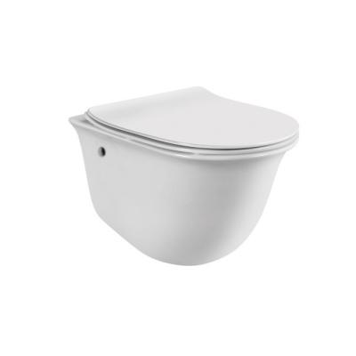 China Double-flush Elegant New Design Round Model Chaozhou Porcelain P Trap Wall Hung Toilet for sale