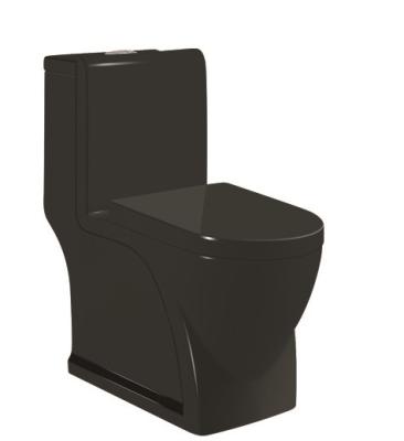 China Double-flush China good sale black colored toilet coloerd one piece toilet KL1044-7 for sale