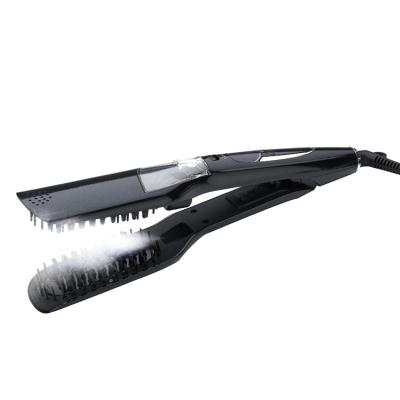 China Outdoor Hot Selling Professional Custom Ceramic Coated Led Display Steam Iron Flat Steam Jet Hair Straightener Curling Tool for sale