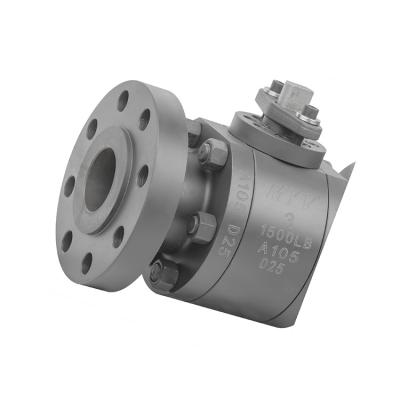 China High Pressure Seat Three Piece Soft PEEK Seal Valve Flange Hard Seal STL Forged Ball Valve for sale