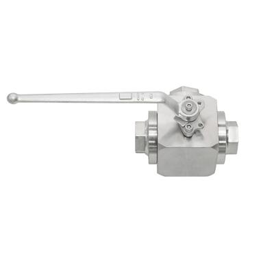 China Full Diameter Three Way Ball Valve Stainless Steel Body Cover Three Piece Forged Screw Manual Ball Valve for sale