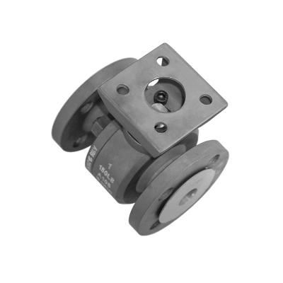 China Flanged Ball Valve Pneumatic Connecting Bracket With Steel Two Piece Soft Seal Forged Integral Flange Ball Valve for sale