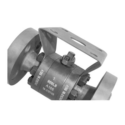 China Full Diameter Forged Steel A105 3way Flange 1inch Integral Float Ball Valve for sale