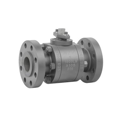 China Forged Valve Three Piece Hard - Sealed Floating Flange Forged High Pressure Ball Valve for sale