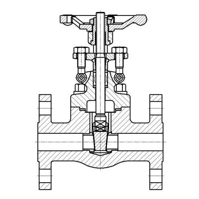 China Flange Gate Valve Forged Steel A105N Flange Gate Valve for sale