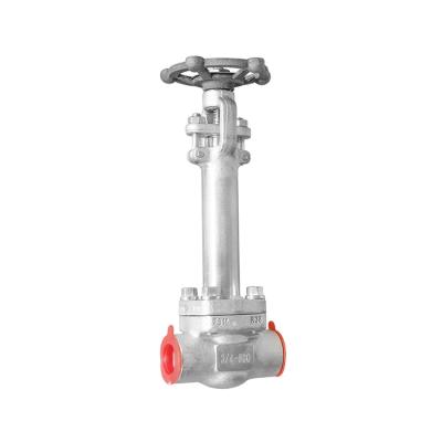 China Welding Gate Valve Forged Stainless Steel Non-Low Temperature F316 Steel Extension Rod Socket Welding Gate Valve for sale