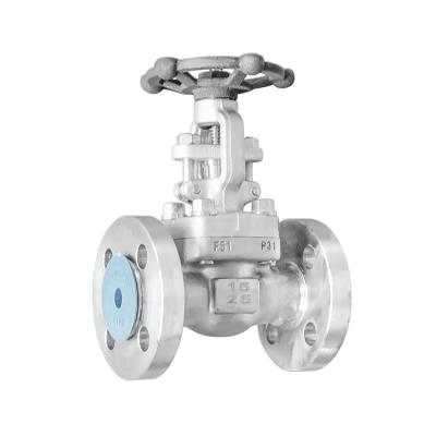 China Flanged gate valve forged welding F51 strong acid and strong alkali corrosion resistant flange gate valve for sale