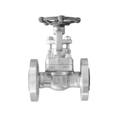 China Flanged Gate Valve Forged Duplex Stainless Steel Welded Gate Valve Corrosion Resistant Zero Leakage Flange for sale