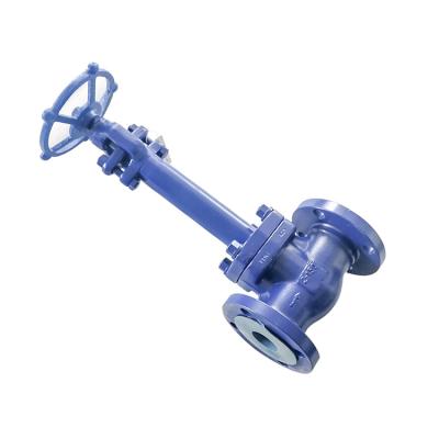 China Fflange Globe Valve Forged Stainless Steel Ultra Low Temperature Extended Rod Globe Valve Oil Degreasing for sale