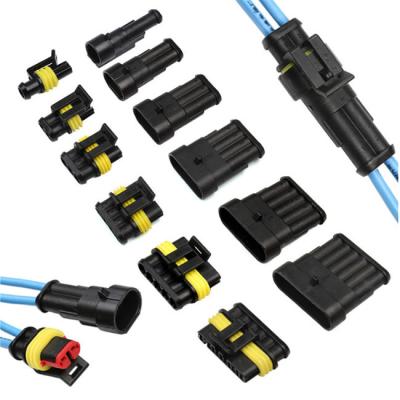 China Waterproof Wiring 1/2/3/4/5/6 Pin Car Waterproof Electrical Wire Connector Plug With Cable Car Truck Electrical Auto Wire Harness for sale