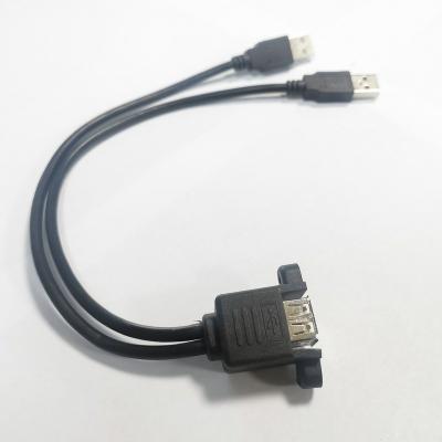 China Custom Video Game Player Line Length Male To Female Splitter Cable Dual USB 2.0 Extension Cable for sale