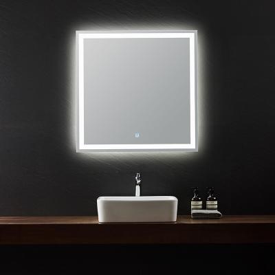 China Home Aluminum Rectangular Edge Hotel High Level Touch Switch Smart Magnifying Sensor For Bathroom Mirror Led Vanity Mirror Light for sale