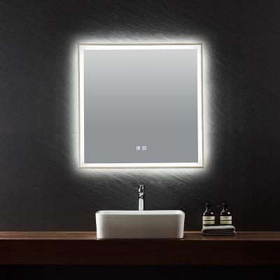 China Enlargement Led Wall Mounted Mirror Bathroom Mirror Smart Touch Screen Bath Mirror With Lights for sale