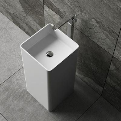 China Modern Custom Acrylic Solid Outdoor Wholesale Floor Wash Standing Hand Basin for sale