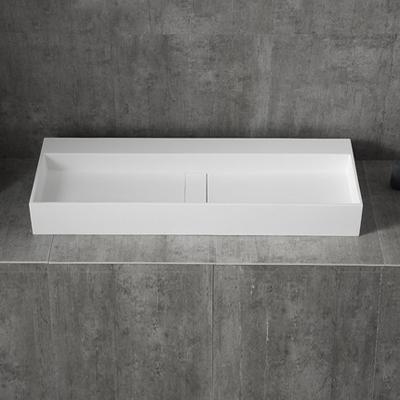 China Modern Double Sink Vanity Bathroom Cabinet Bathroom Sink Solid Outdoor Wash Basin Stone Basin for sale