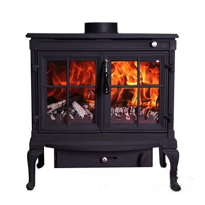 China Popular High Quality Thickened Cast Iron Fireplace Good Wood Burning Modern Fireplace Wood Stove Indoor Heating for sale