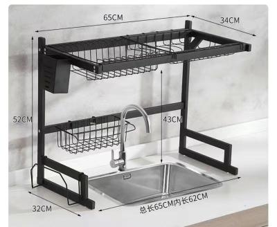 China Viable online hot sales sink multifunctional table top bowl dish drain kitchen dish storage rack for sale