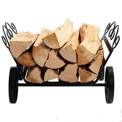 China Modern Indoor Outdoor Firewood Rack Heavy Duty Minimalism Firewood Log Stand Stacker Rack For Wood Storage for sale