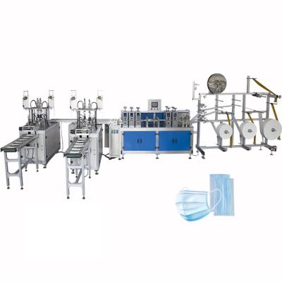 China Factory High Productivity 3 Ply Disposable Surgical Flat Face Mask Making Machine for sale