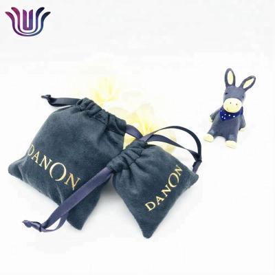 China Custom Printed Drawstring Suede Jewelry Pouch for sale