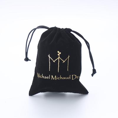 China Exceptional Reusable Black Wine Pouch Bottle Security Serving Velvet High Quality Custom Drawstring Bag for sale