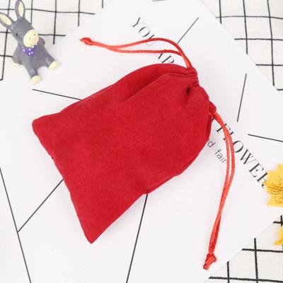 China Custom Brand BIODEGRADABLE High Quality Colorful Jewelry Flannel Velvet Pouch Bag with Drawstring for sale