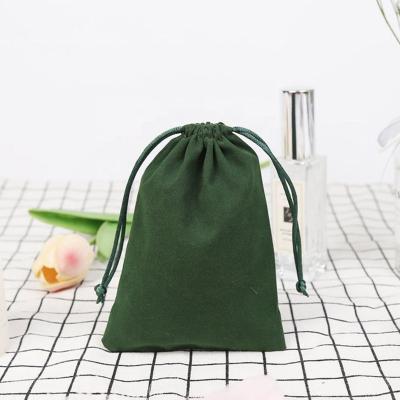 China Factory Supply BIODEGRADABLE Luxurious Pure Green Red Color Velvet Twine Pouch Custom Packaging For Gifts for sale