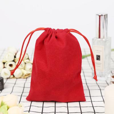 China Factory Wholesale Portable BIODEGRADABLE Universal Outlet Watch Custom Velvet Drawstring Pouch Bag for sale