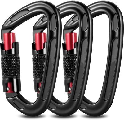 China To Hold Person When Climbing UIAA Certified 25KN Climbing Carabiner Self-Locking Carabiner Cuts Large Heavy Duty Locking Carabiner Cuts For Rock / Ice for sale