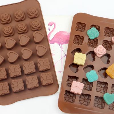 China 24 holes workable 3 groups chocolate mold silicone, ice cream tray mold for sale