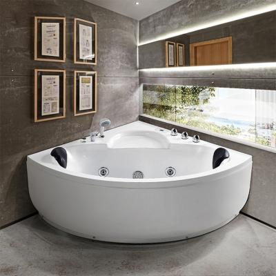 China Single Skirt Corner 1.5m Massage Portable White Hydraulic Adult Hotel Bathroom Two Person Bathtubs&whirlpools for sale