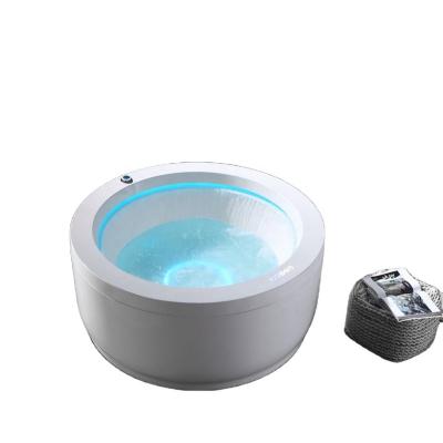 China Luxury Round Corner Tub Acrylic Deep Plastic Air Tub Japanese Jet Bath Soaker Free Soaking Tubs for sale