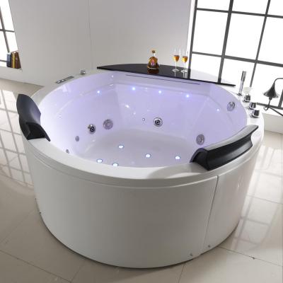 China Luxury Round Freestanding Bathtub Whirlpool Hydraulic Massage Jet Air Bubble Surround Hot Tubs for sale