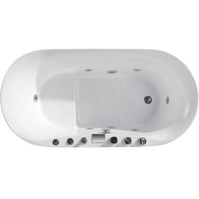 China Stylish Portable Design Bathtub Adult White Plastic Freestanding Bathtubs&whirlpool With Seat For Sale for sale