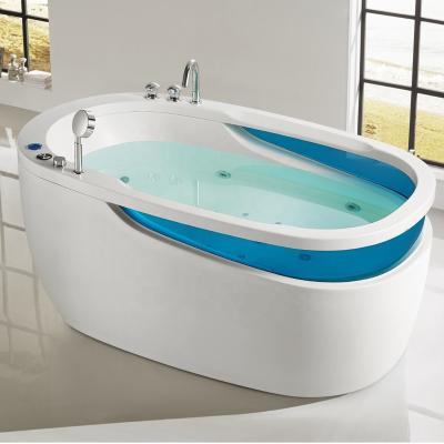 China Free Over Shape Bathtub Simple Portable Freestanding Whirlpool Hydraulic Massage Tub for sale