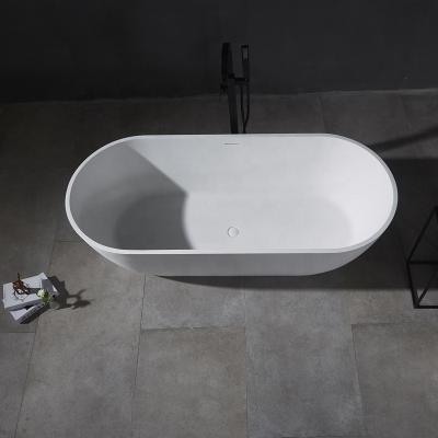 China Fashion freestanding white artificial stone acrylic solid surface/resin stone oval freestanding bathtub for sale