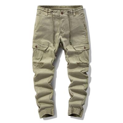 China EXROTOY Anti-Wrinkle Cargo Pants Solid Color Outdoor Sports Tactical Military Link Foot Pants Trousers for sale