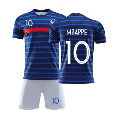 China France Cup France Home Soccer Shorts Sleeve Tank Top And Shorts QUICK DRY Custom Made High Quality European Suits for sale