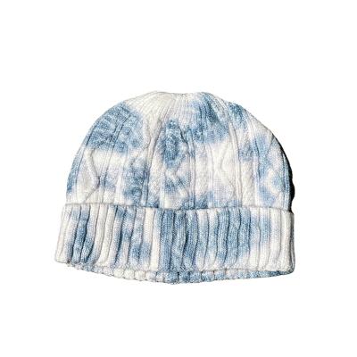 China EXROTOY COMMON unisex autumn and winter tie-dye hemp style brutal handsome male hip-hop knitted hat owner cool bowler skin hat for sale