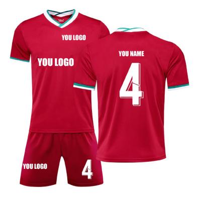 China Liverpools m.Salah#11 QUICK DRY Custom High Quality 2020-2021 Red Devils Home & Away Virgil #4 Football Jerseys for sale